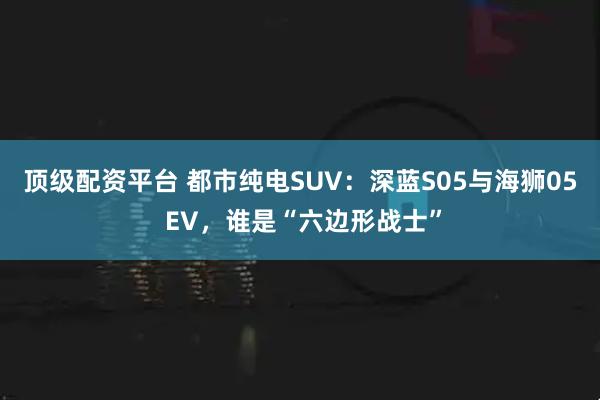 顶级配资平台 都市纯电SUV：深蓝S05与海狮05 EV，谁是“六边形战士”